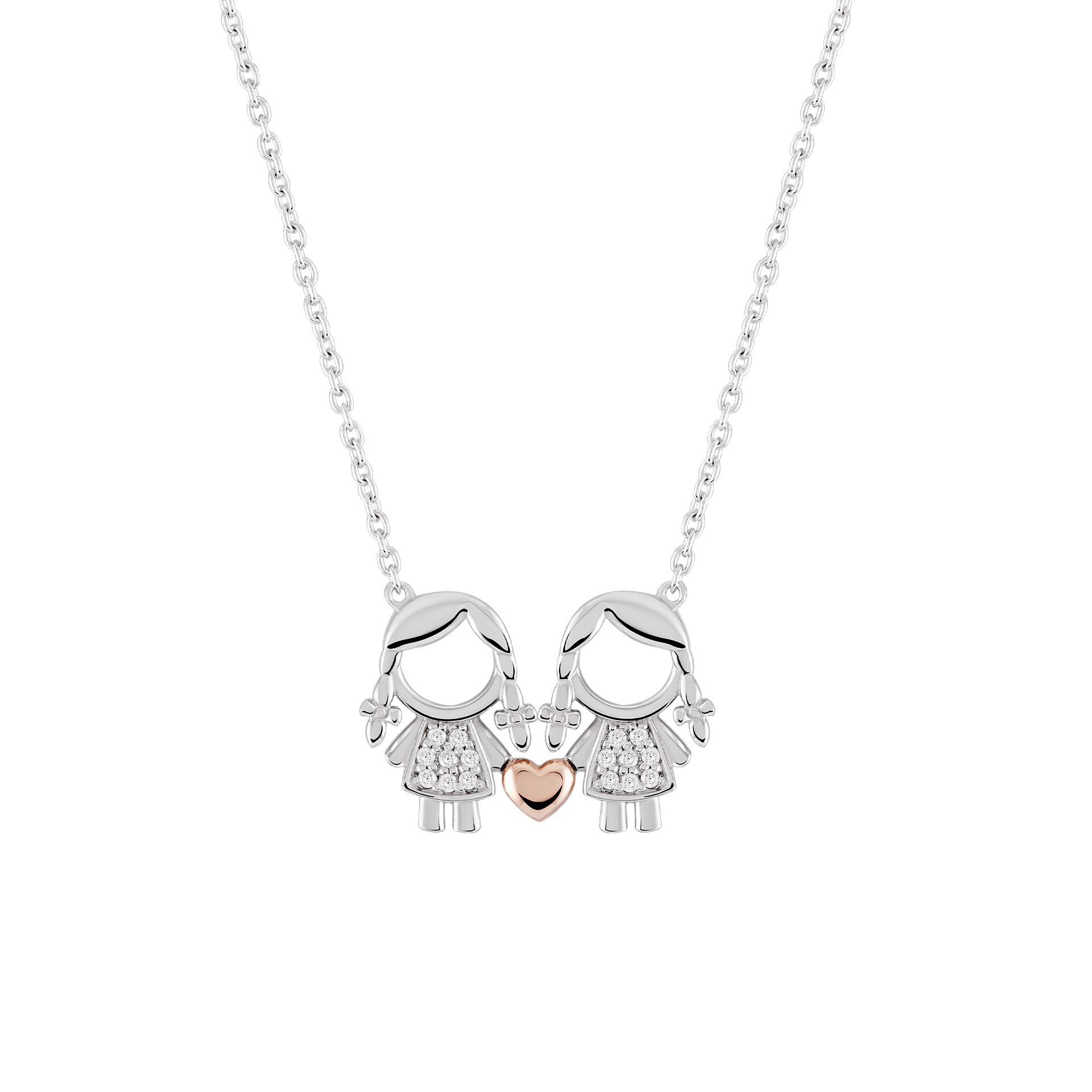 Colar Prata Unike Mum Girl & Girl