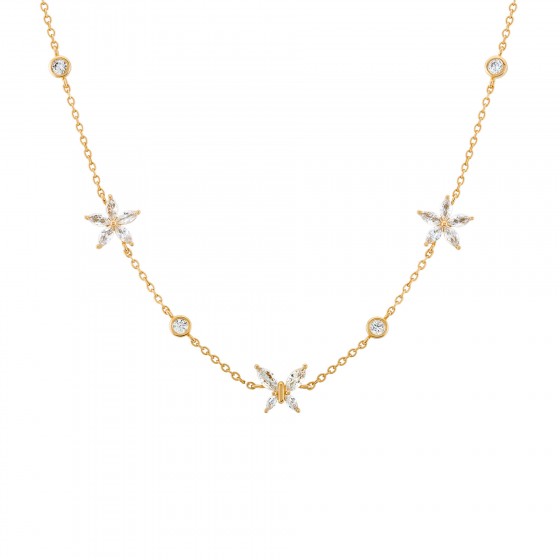 Colar Unike Mix&Match Navete Flower&Butterfly