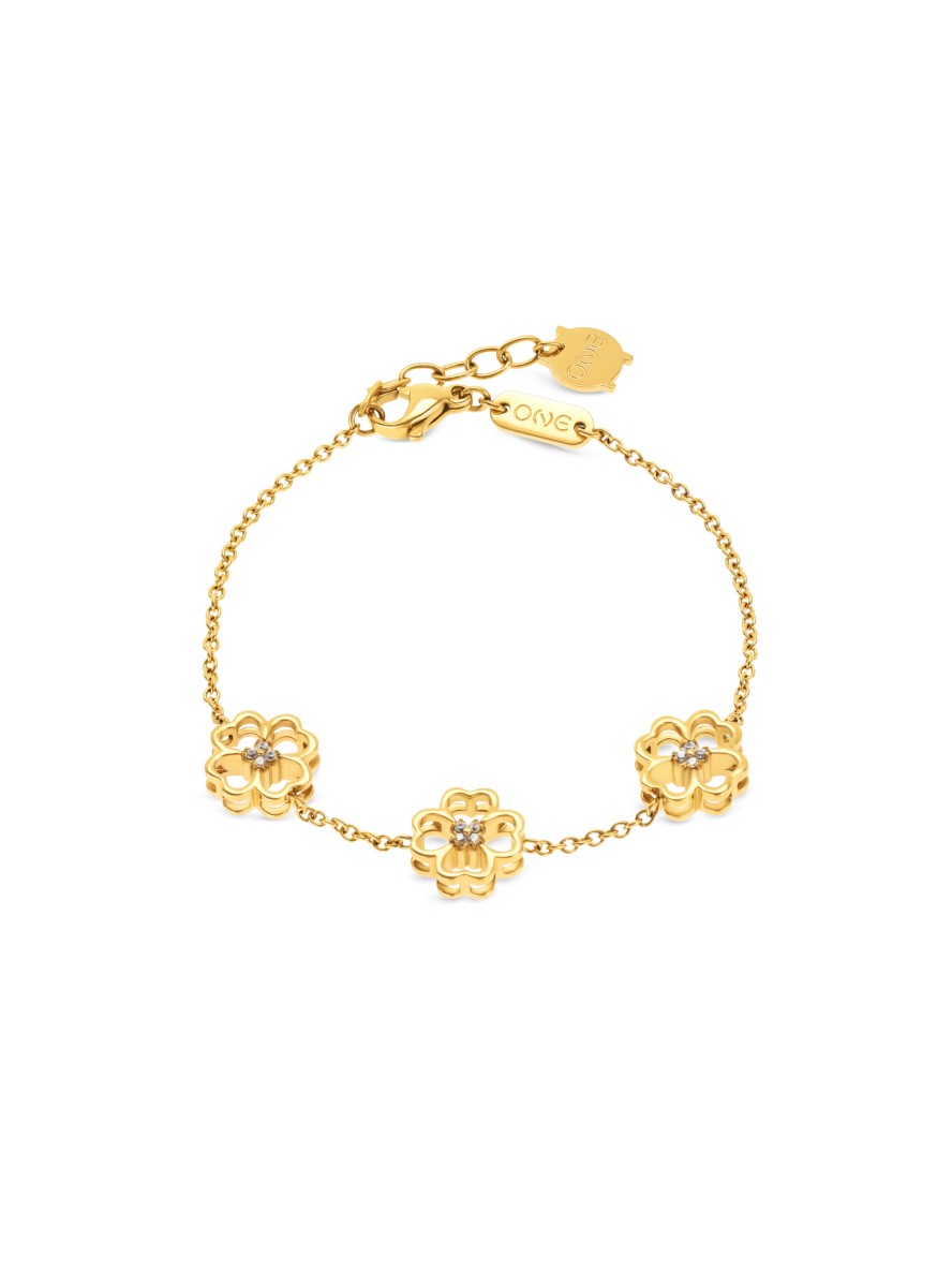Pulseira One Bliss Crystal Gold