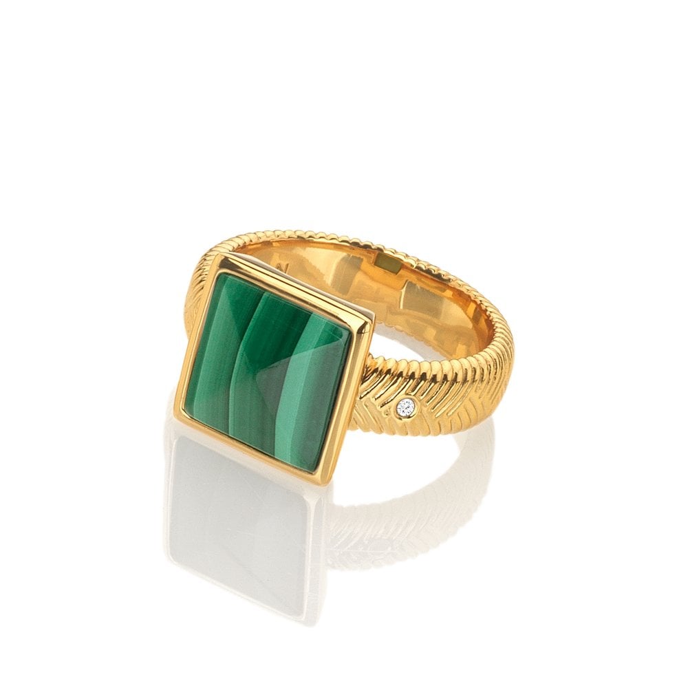 Anel Hot Diamonds Revive Malachite