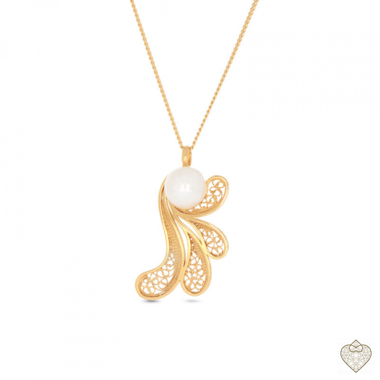 Colar Prata Filigrana Saudade