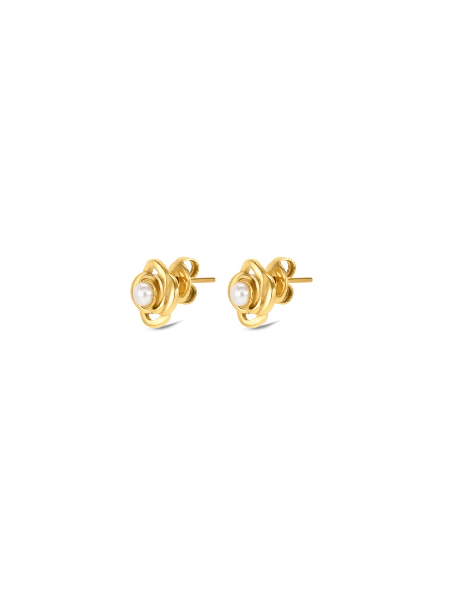 Brincos One Rose Pearl Gold